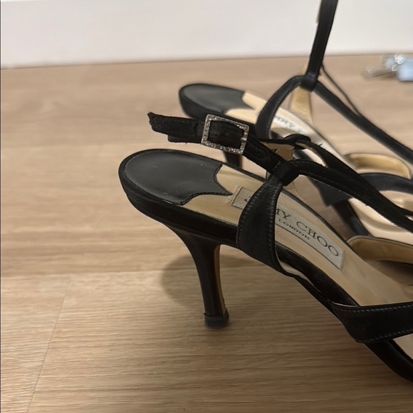 Jimmy Choo Vintage Black Embellished Heels - Picture 3 of 5